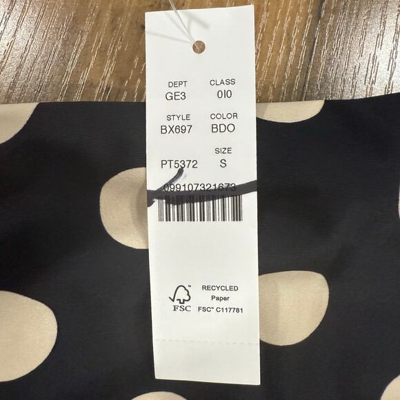 J.Crew Hallie Reversible bikini bottom dot & stripe print High Rise Casual S - Picture 4 of 6